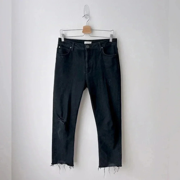 Sandro Paris STRAIGHT-CUT JEANS WITH RAW  EDGES - Picture 2 of 15